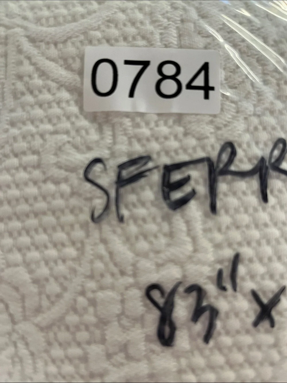 SFERRA Queen Alice white Coverlet textured 0784 scallop 100% cotton blanket